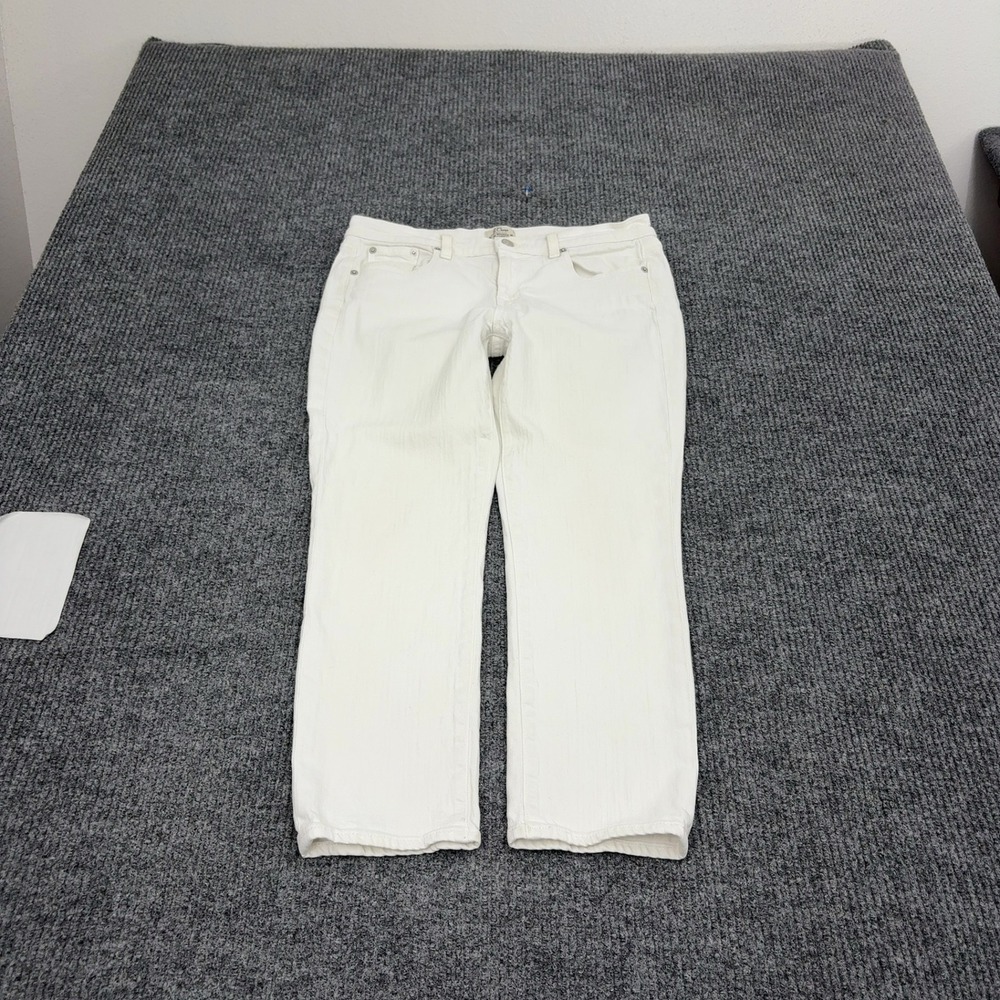 J Crew Jeans Womens 28P White Cotton Slim Broken In Boyfriend Casual Preppy